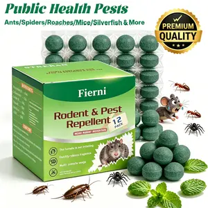 12-Pack Fierni Botanical Rodent Repellent Balls - Peppermint & Cedarwood Oil Infused, Anti-Mosquito Multi-Insect Odor Defense for Home, Garage Indoor/Outdoor Use