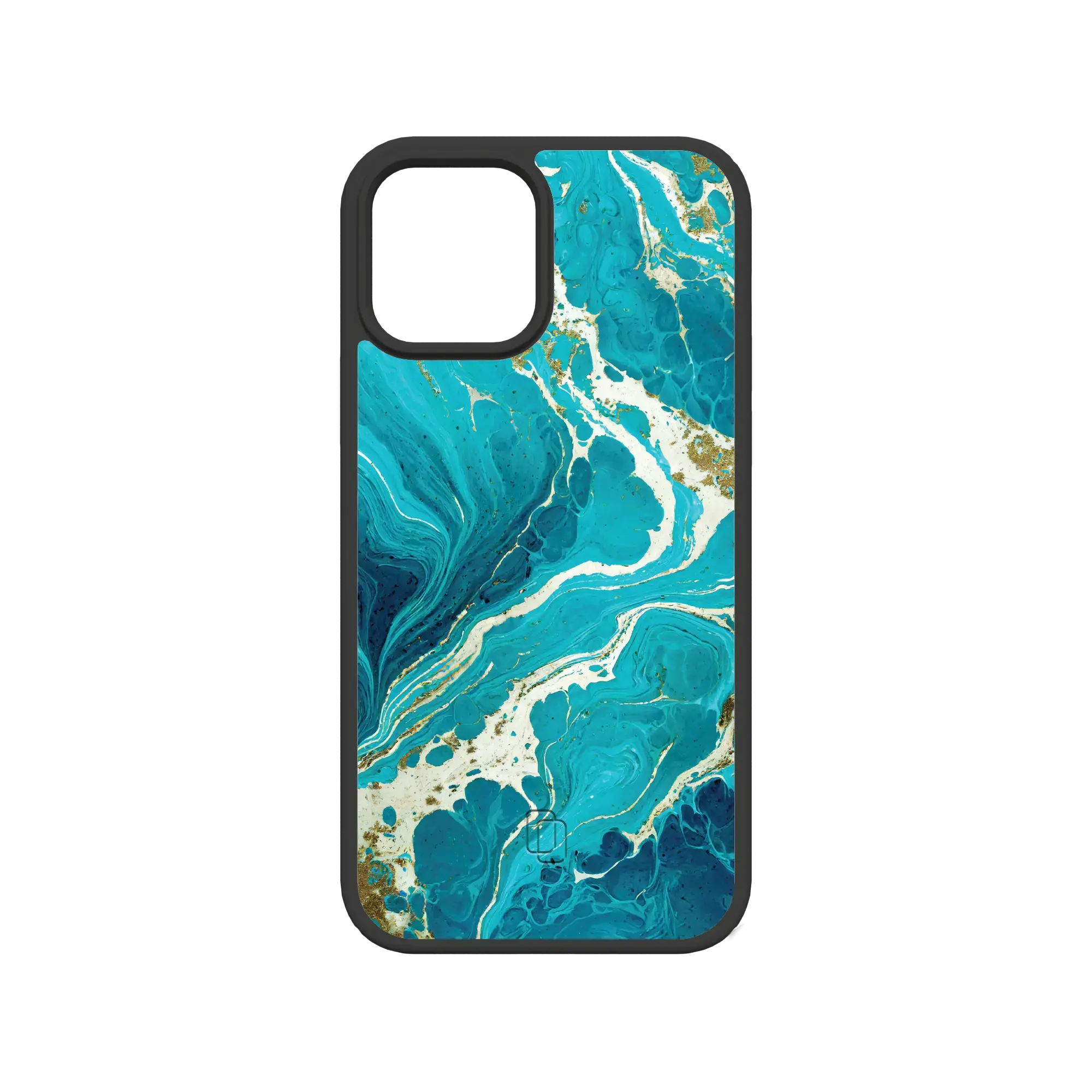 Aqua Stone | Protective MagSafe Case | Marble Stone Series for Apple iPhone 12 Series