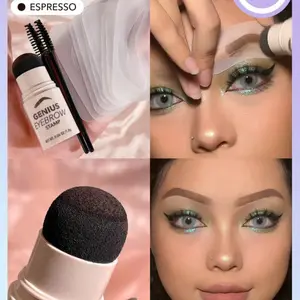 SHEGLAM Genius Eyebrow Stamp Natural Powder, Easy One Step Eyebrow Tool