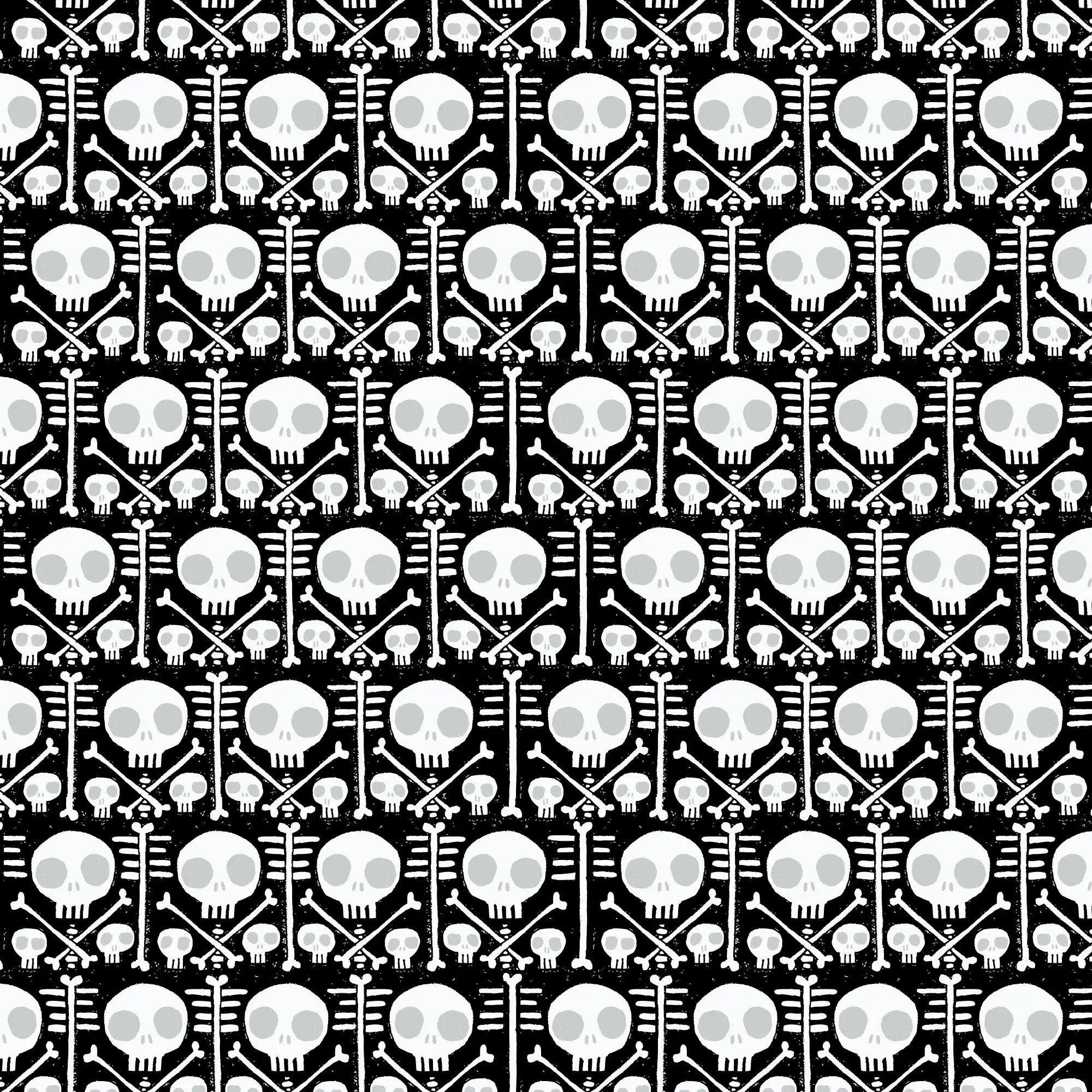 Fabric Cloud9 Black X-Ray Dem Bones by the Quarter Yard 229180