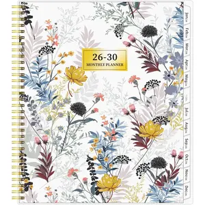 Monthly Planner 2026-2030, 5-Year Calendar Planner 2026-2030, Jan 2026 - Dec 2030, 8.5 x 11 In, Ruled Spread, Flexible Cover, Spiral Wirebound, Pocket, 60 Coated Monthly Tabs, Notes & Habit , A4 Planner