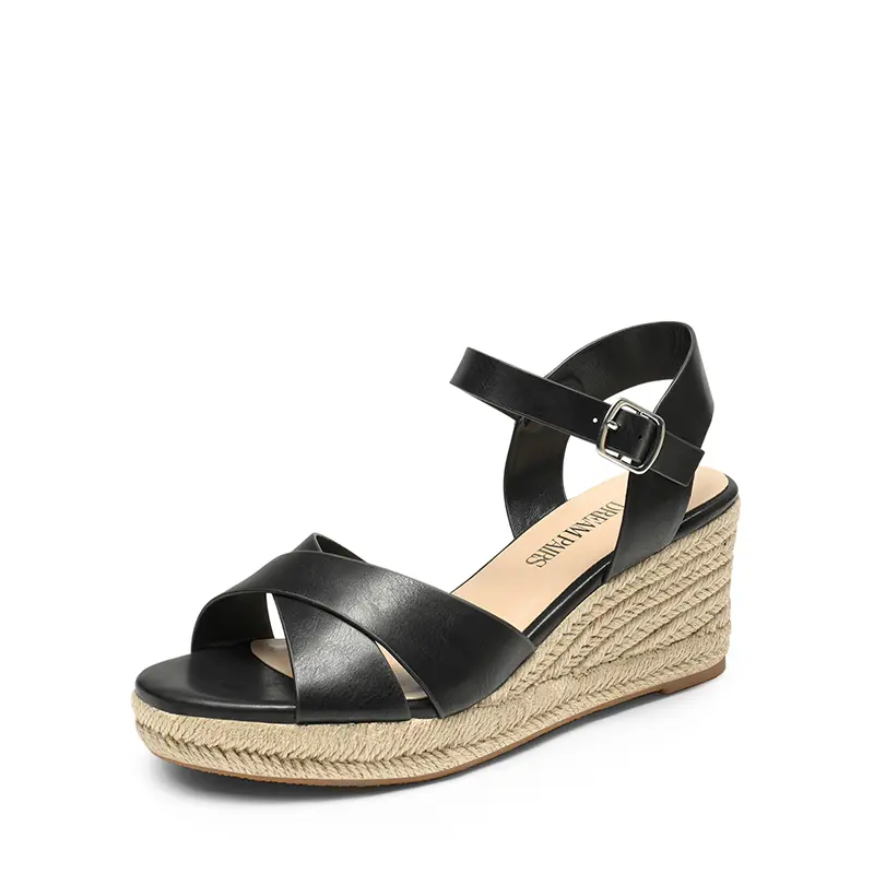 DREAM PAIRS Women's Stylish Fashion Heeled Elegant Espadrille Criss Cross Wedge Sandals - Platform Shoe DREAM PAIRS Women's Stylish Fashion Heeled Elegant Espadrille Criss Cross Wedge Sandals - Platform Shoe