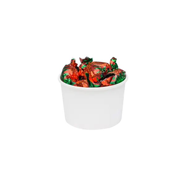 Karat Earth 4oz Eco-Friendly paper Food Containers (75.3mm), White - 1,000 pcs