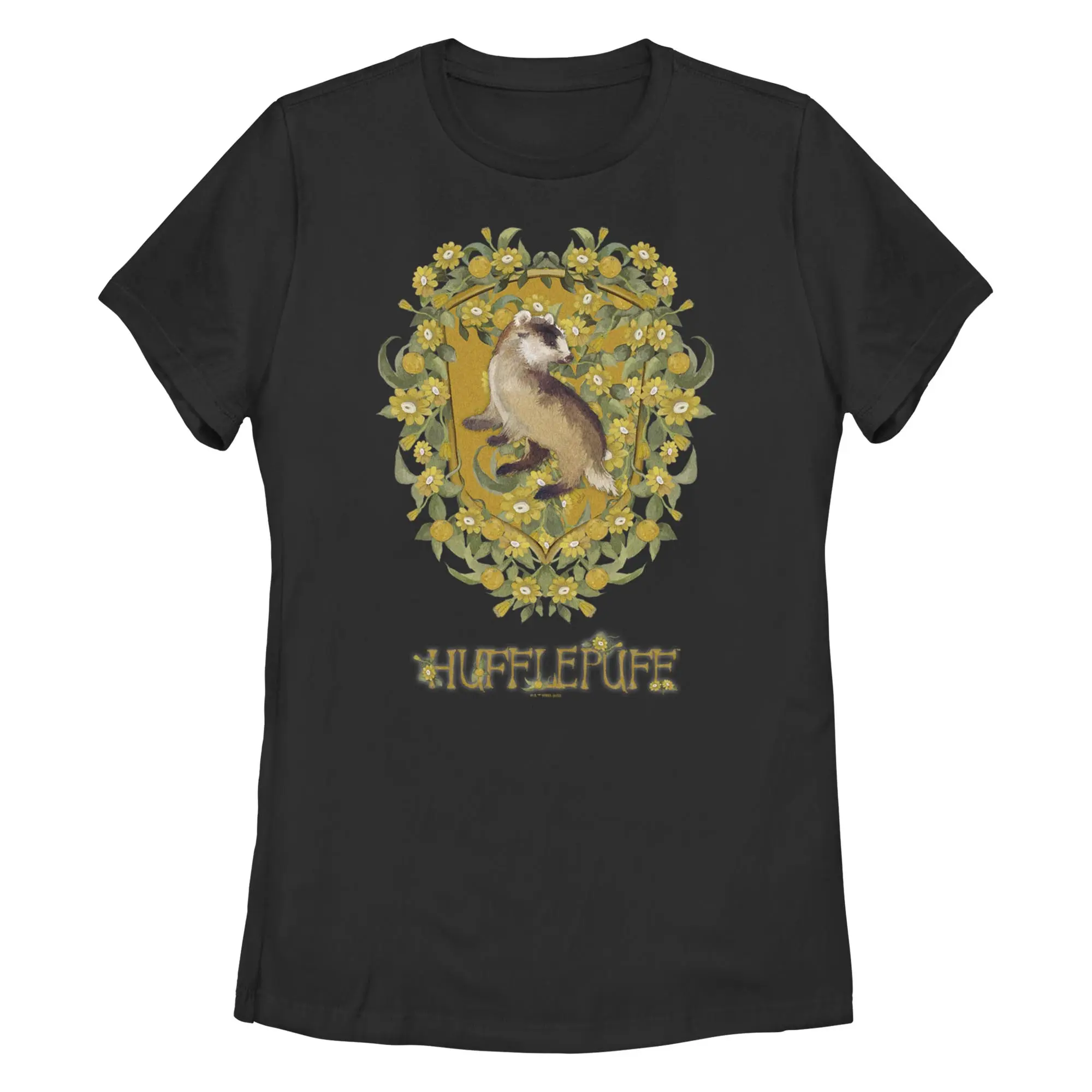 Women's Harry Potter Floral Hufflepuff T-Shirt