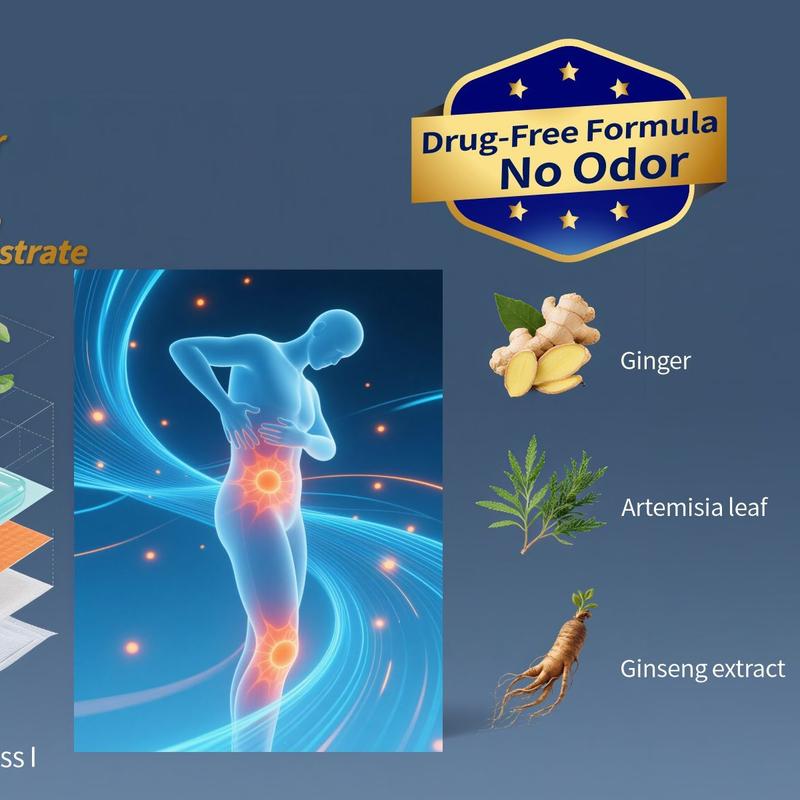 ThermoWell Far Infrared Heat Patch - Plant-Based Muscle Support for Back & Joint, 8-Hour Deep Penetrating Warmth, Drug-Free Pain Relief