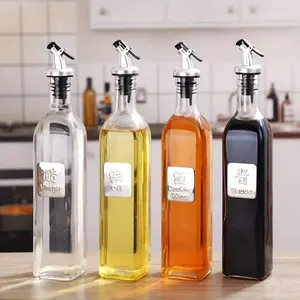 Leak-Proof Glass Oil Bottle with Spout, Durable Design for Kitchen & Outdoor Use, Essential Cooking Supply