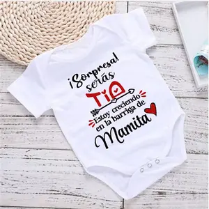 Surprise You Will Be An Aunt I Am Growing in Mommy's Belly Baby Romper Pregnancy Announcement Jumpsuit Infant Reveal Bodysuit
