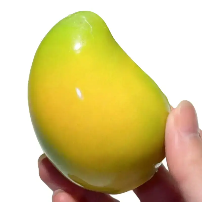 Handmade Color Changing Mango Decor Prop| Crispy Texture Ornament for Selfie & ASMR Shooting Decorative Fruit