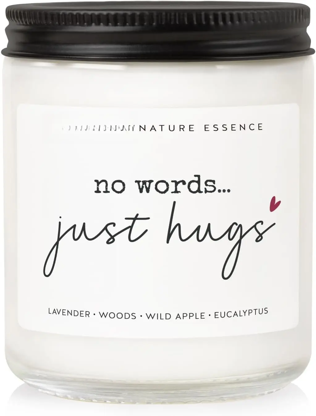 Sympathy Gifts for Loss of Loved One, Memorial Gifts - 9oz Lavender Scented Soy Wax Candle - No Words Just Hugs, Bereavement, Grief, Think of You, Condolence Candle for Women