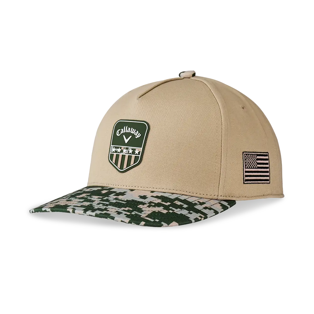 Callaway Golf Men's Military Adjustable Hat in Tan/Camo