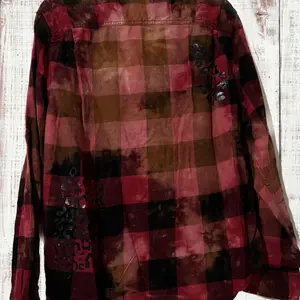 Leopard Print Bleached Flannel - Size XL