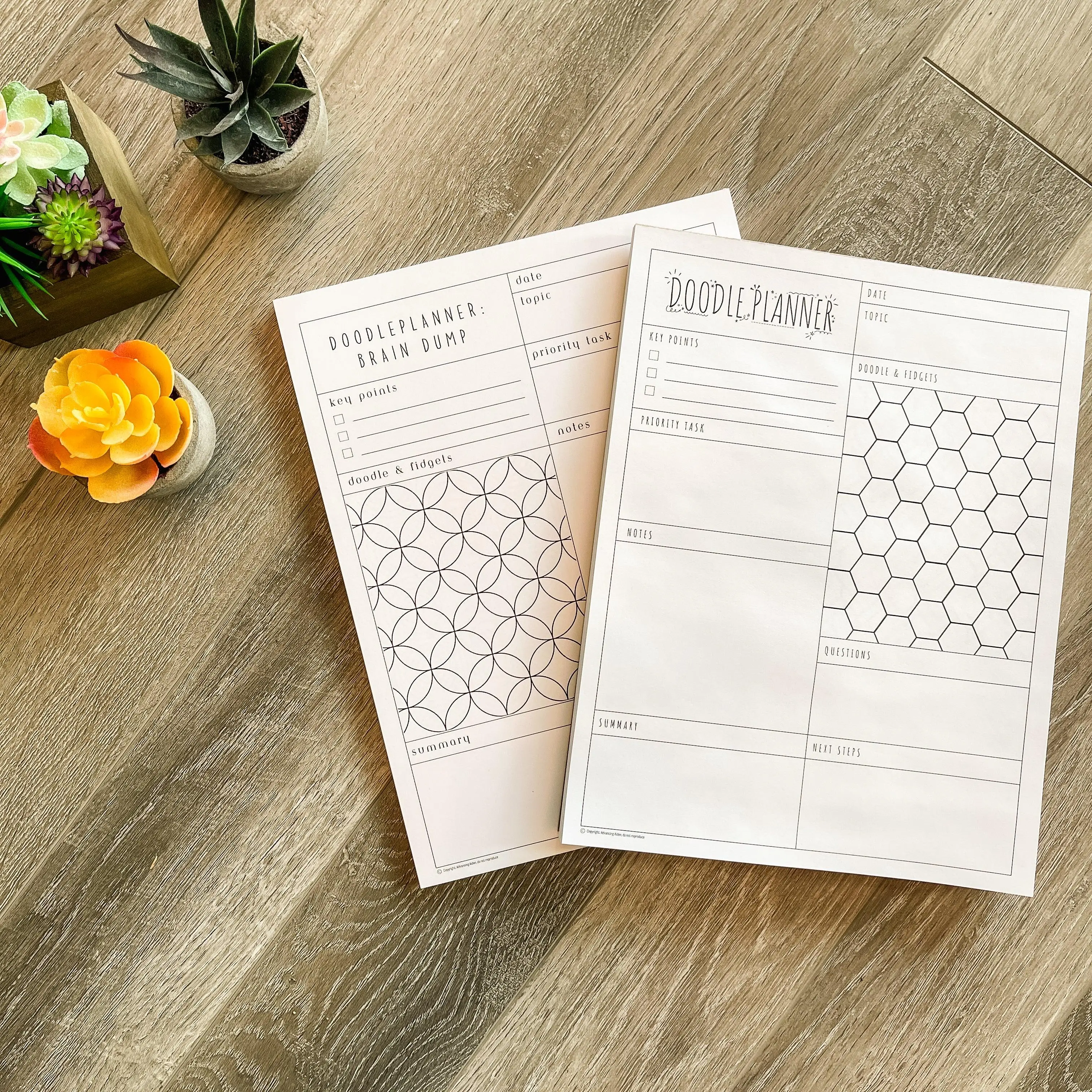 ADHD Brain Dump DoodlePlanner Desk Pad