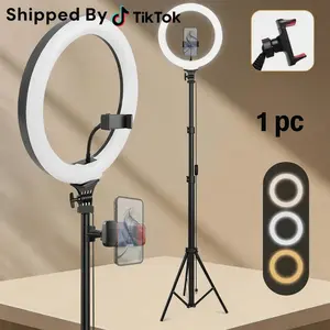 【DealsForYouDays】12" Ring Light with 63" Tripod Stand & Universal Cellphone Clip, USB-Powered for Makeup, Food Bloggers, Pet Creators, Remote Teachers, TikTok, Vlogging, Eye-Caring Lighting for Daily Use Smartphone Accessories#SummerWins#Fathersdaygift