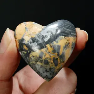 1.5in Maligano Jasper Heart, Healing Crystals, Indonesia 6