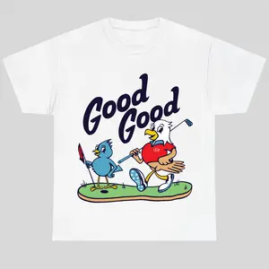 Good Good Golf Graphic Print T-Shirt, For Men For Women, Funny Cartoon Character TeeWeng ft