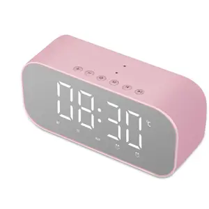 Home Gift Bluetooth Speaker with Timer Button Alarm Clock Bluetooth Speaker