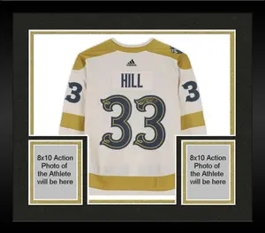 Framed Adin Hill Vegas Golden Knights Autographed 2024 Winter Classic Adidas Authentic Jersey - Fanatics Authentic Certified