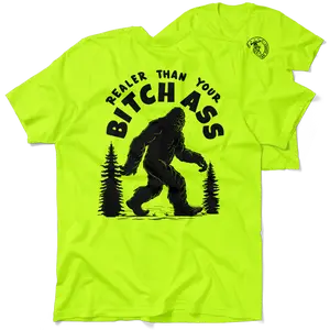 Realer Than You - Hi Visibility Safety Yellow Work T-Shirt Jersey Menswear For Blue Collar Workers | Funny, Sarcastic | Graphic Tees Apparel