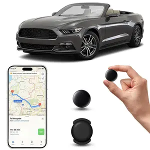 GPS Tracker for Cars & Pets Mini Clear Design Weatherproof Case Anti-Lost Device Works with Apple Find My iOS Only No Monthly Fees IP67 Waterproof Global Coverage Location Tracker