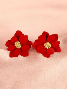 1 Pair Fashion Flower Design Stud Earrings, Casual All-match Jewelry for Girls Gift, Female Classic Fashion Accessories for Daily Wear, High Quality Earrings