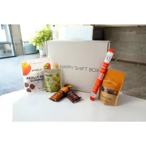 Happy Shift Box Subscription Snack Box Multipack - Healthy Protein Snacks for Nurses & Healthcare Workers - Balanced Variety of Sweet & Savory Options - Convenient Monthly Delivery