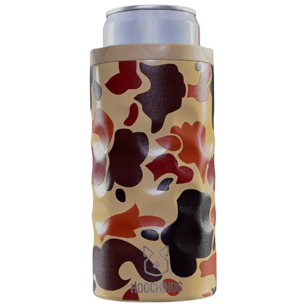 Hooch|Hog Slim Can Beverage Cooler Stainless Steel for 12 oz. Skinny Cans | Insulated Beer Can Holder for Michelob Ultra, Redbull, etc. Drinkware Cup