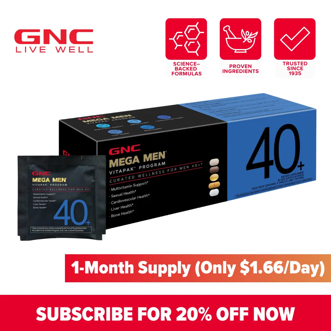 GNC Mega Men 40+ Vitapak Program (30 Servings) GNC Mega Men 40+ Vitapak Program (30 Servings)