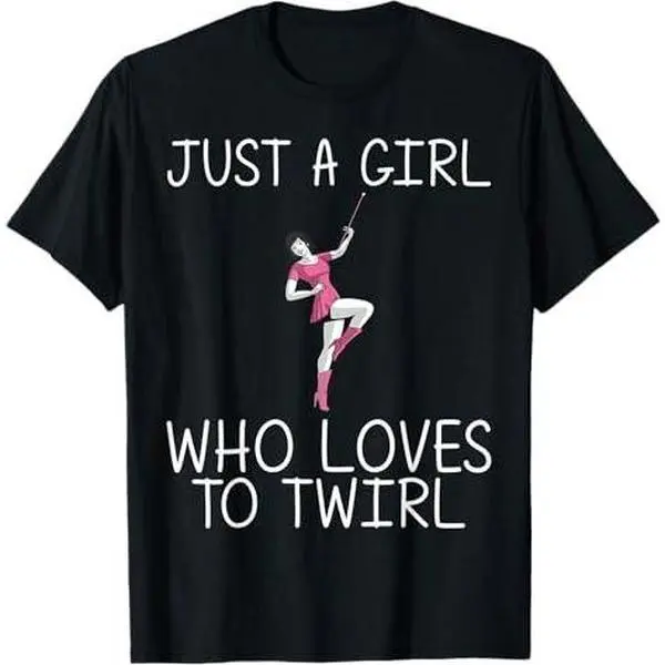 Cool Baton Twirling For Girls Kids Twirler Majorette Dance T-Shirt