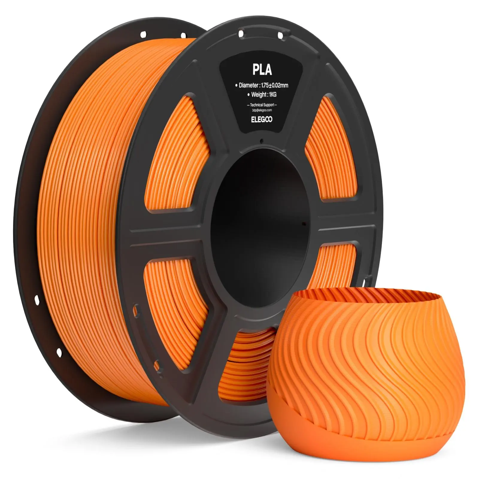 ELEGOO High-Quality Glossy PLA 3D Printing Filament, 1.75mm, Low Warp, Odorless with Neat Windings on Plastic Spool, Compatible with 3D Printers Including P1s (PLA/PLA+/PLA BASIC Variants)