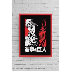 Eren Yeager Attack on Titan Poster Shingeki no Kyojin Art Titan Transformation Anime Wall Decor Manga Artwork AOT Fan Gift