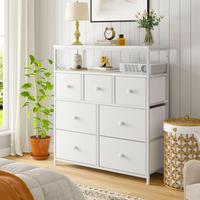7-Drawer,2-Shelf,White