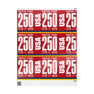 USA Independence Day Wrapping Paper, 250th Anniversary Patriotic Gift Wrap, American Freedom Celebration Present Wrap for Adults