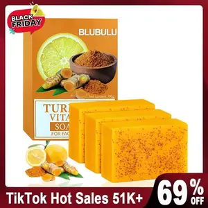TURMERIC&KOJIC 3PCS Honey Lemon Turmeric Soap 100G Set ,face wash,turmeric body wash,facial cleanser,with Free for Face & Body Cleansing Daily Moisturizing Natural Blend Skin Repair Hydrating