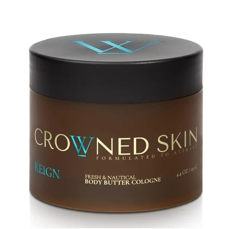 Crowned Skin Reign Cologned Body Butter - Fresh Nautical Scent, Moisturizing, All-Day Fragrance, Nourishing, Infused with Jojoba and Pepper - Beauty & Personal Care Body Moisturizer