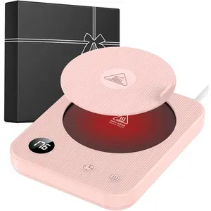 Mug Warmer, 3 Temp Options Coffee Mug Warmer,2-12H Timer Auto Shut Off Coffee Warmer for Desk with Anti-Scald , Splash-Proof Mug Warmer for Desk, Portable Coffee Cup Warmer