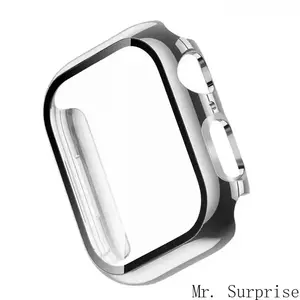 Apple Watch PC Case with Screen Protector – Slim Protective Cover for 40-49mm, Gold & Silver