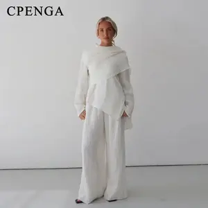 Eid Muslim Women Abaya Set Elegant Dubai Solid Color Button-Down Cardigan and Pants Suit Islam Modest Outfit 2025 Turkey Clothes