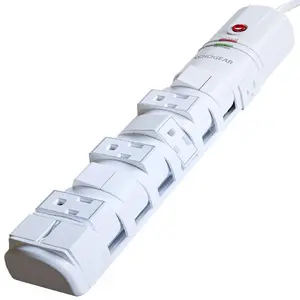 ECHOGEAR VoltSpin Surge Protector Power Strip 2 Pack with Rotating Outlets, Flat Plug, Long Cord, & Mounting Holes - Power Strip with Heavy Duty Surge Suppression Plus Built-in Cable Management