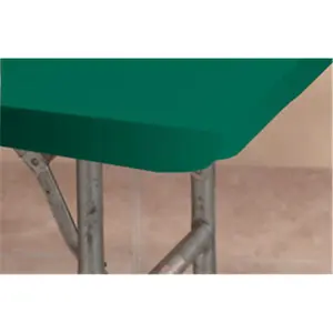 212 MAIN Snap-On Custom-Fit Vinyl Plastic Table Cover Set, 30in x 72in Green Disposable Covers, Pack of 25