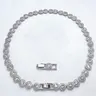 Elegant Tennis Chain Necklace, Sparkling Rhinestone Adjustable Choker, Fashionable chain decorated, Fashion Jewelry for Parties and Daily Wear, Daily Clothing Decor, Trendy All-match & Exquisite Jewelry for Birthday Gifts, Rhinestone Decorated Necklace