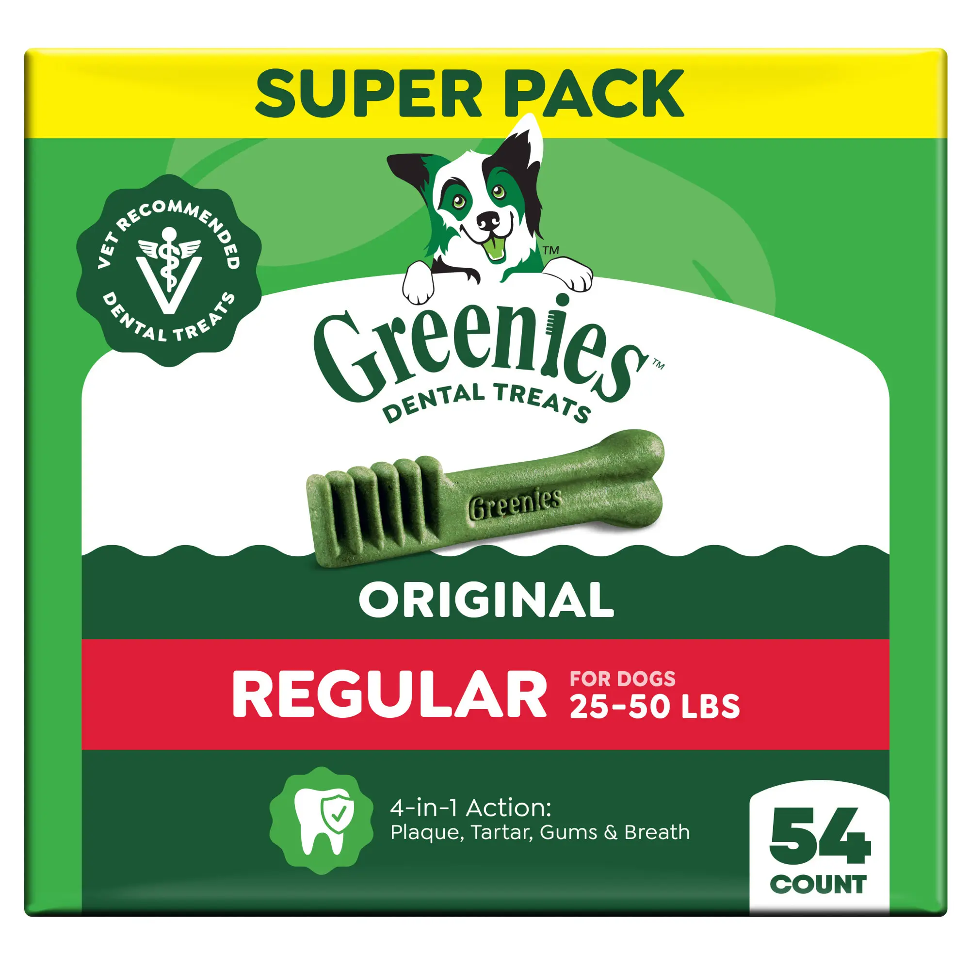 Greenies Original Regular Size Flavor Adult Natural Dental Dog Treats