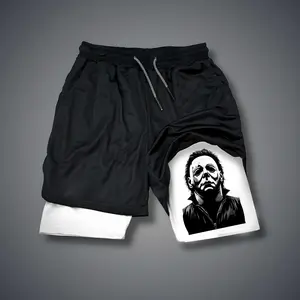 Ghost Face "Halloween" Gym Shorts summer men shorts for men jorts outfit men graphic shorts Double-layer sports shorts Comfortable short shorts summer