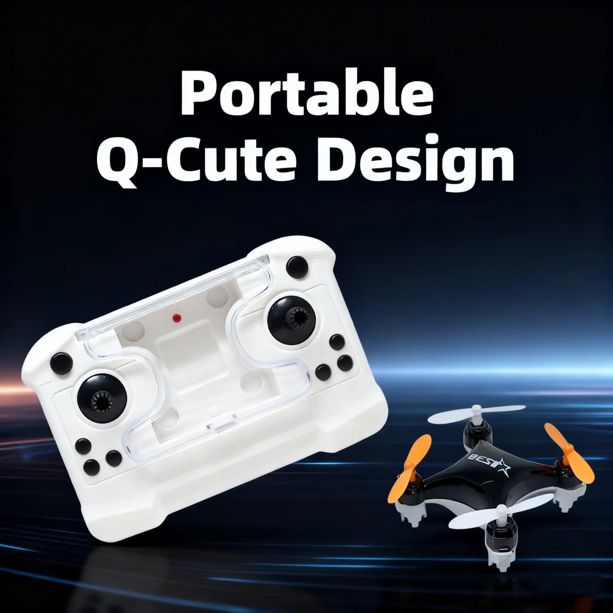 Mini RC Flying Toy for Beginners with One-Touch Takeoff & Landing, Stable Hover, 360° Flip, Spin – Propeller Guard for Ages 12+
