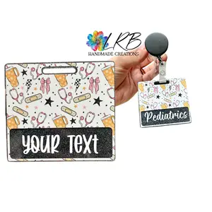 Nurse Essentials Badge Buddy - Custom Badge Backers - Personalized ID Badge Holders - Handmade Gifts for Nurses, Teachers & Office Workers