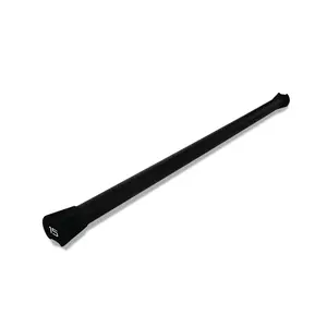 Non-Slip Barbell Weighted Steel Workout Bar, Black, 15 lb
