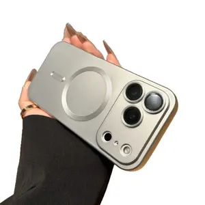 Premium Metallic Finish, Anti-Fingerprint, Magnetic Phone Case for iPhone 17/16/15/14/13 Pro Max — Non-Slip, Wear-Resistant, Drop-Proof, MagSafe-Compatible Protective Case