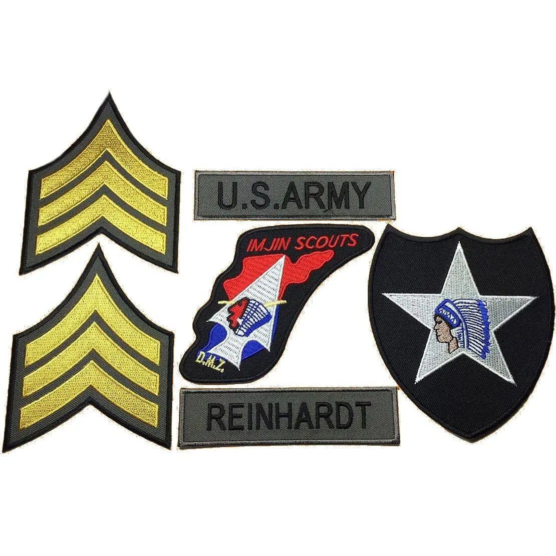 Military Korean war imjin 6pc army patch IRON ON