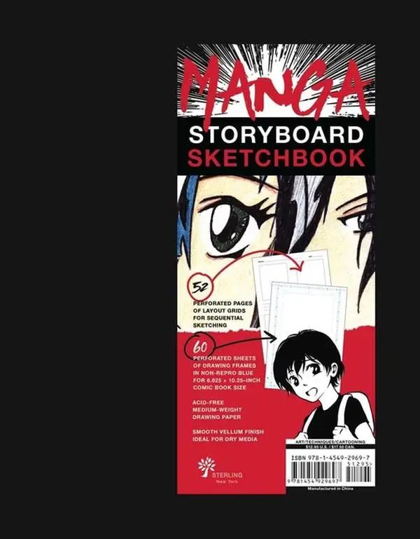 Manga Storyboard Sketchbook: A Comic Book Sketchbook with Storyboard Layout Grids, Acid-Free Medium-Weight Drawing Comic Book Paper by Union Square & Co (Hardcover)