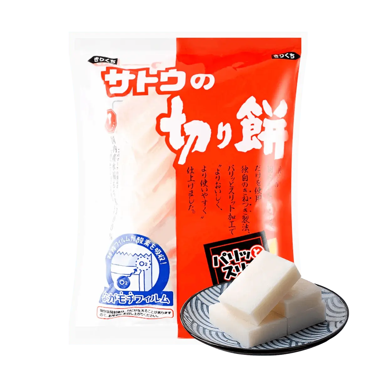 SATO SYOUKUHIN Japanese Mochi Crispy Stretchy Rice Cake 400g - Perfect for Grilling, Ozoni Soup, Sweet Red Bean Soup
