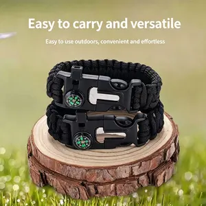 New High-Volume Whistle Bracelet, Outdoor Tactical Multi-Function Survival Firestarter Band, Essential Gear for Adventures